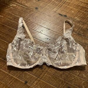 Soma nude Sensuous lace unlined sexy retro 36C bra